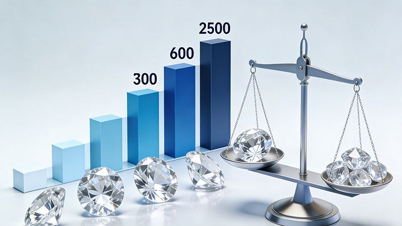 The cost of moissanite depends on carat, clarity, cut, and colorless grade.