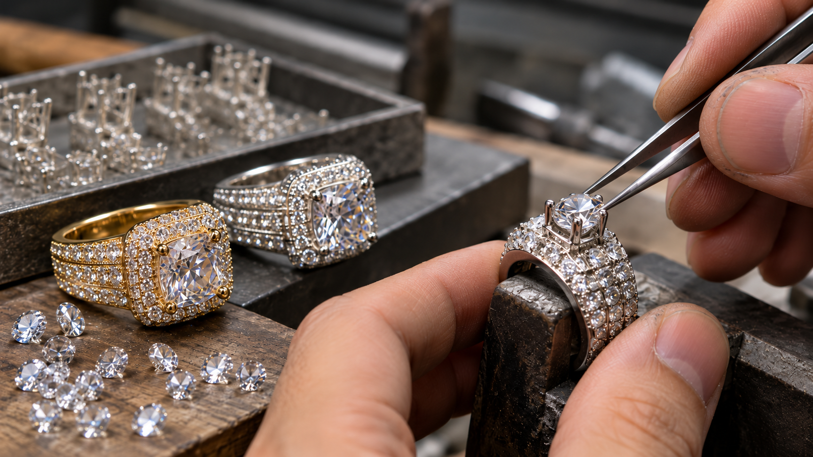 Precise stone sizing and controlled setting techniques help reduce the risk of loose stones and improve jewelry durability.