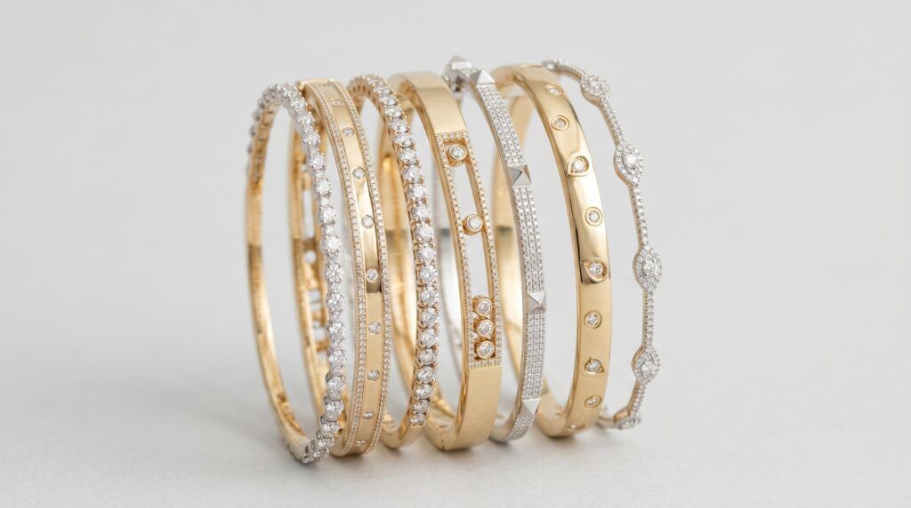 Wrist Balance is key. Smaller wrists suit lighter stacks, while larger wrists can carry layered sets.