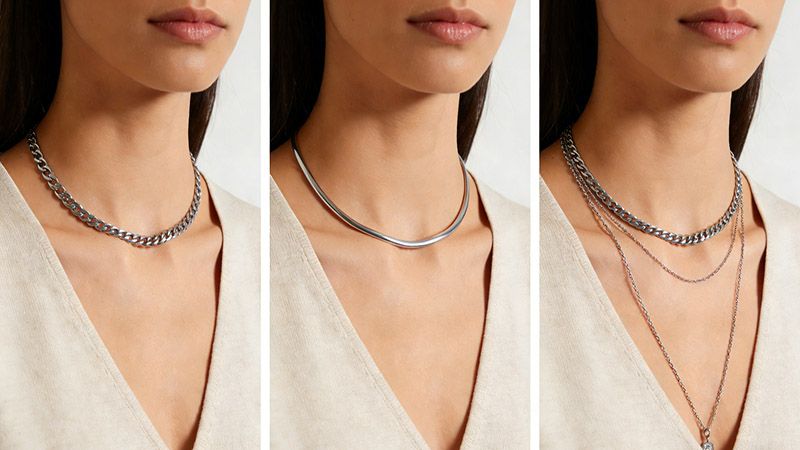 Figaro Chain Necklace Popular Sizes for Women