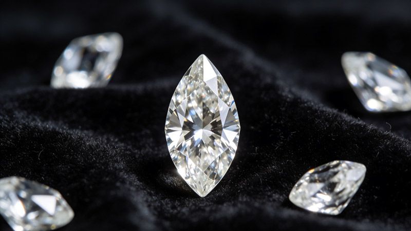 White spinel is a rare precious stone that is bright and durable.