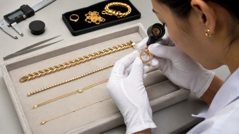 Buyers should confirm plating adhesion, clasp strength, soldering points, stone setting