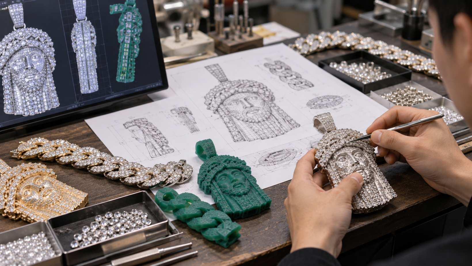 Professional jewelry design and precise stone-setting techniques help ensure secure settings