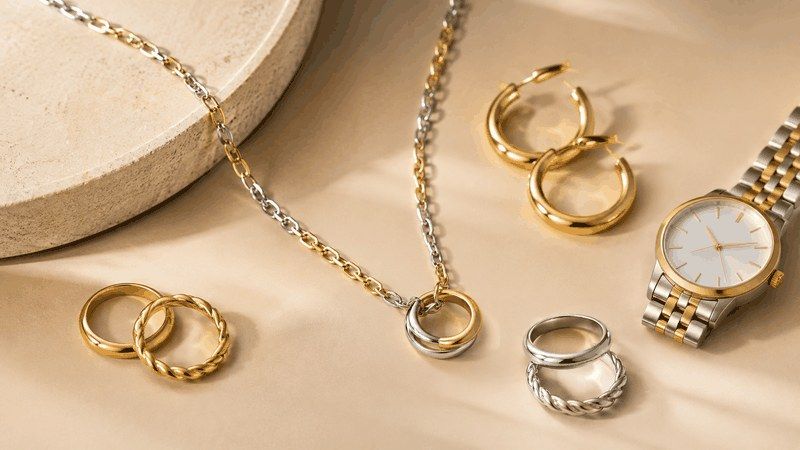A bridge piece is a jewelry item that contains both metal colors