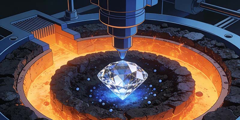 Compared to CVD, HPHT is the original method for producing clear lab-grown diamonds.