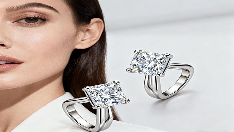 Princess-cut diamond earrings are popular due to their contemporary geometry and sharp symmetry.
