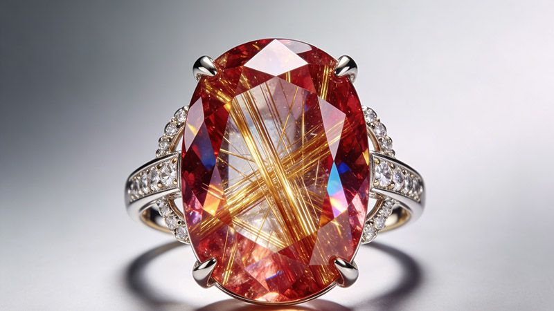 Rutile quartz is not a perfect diamond imitation