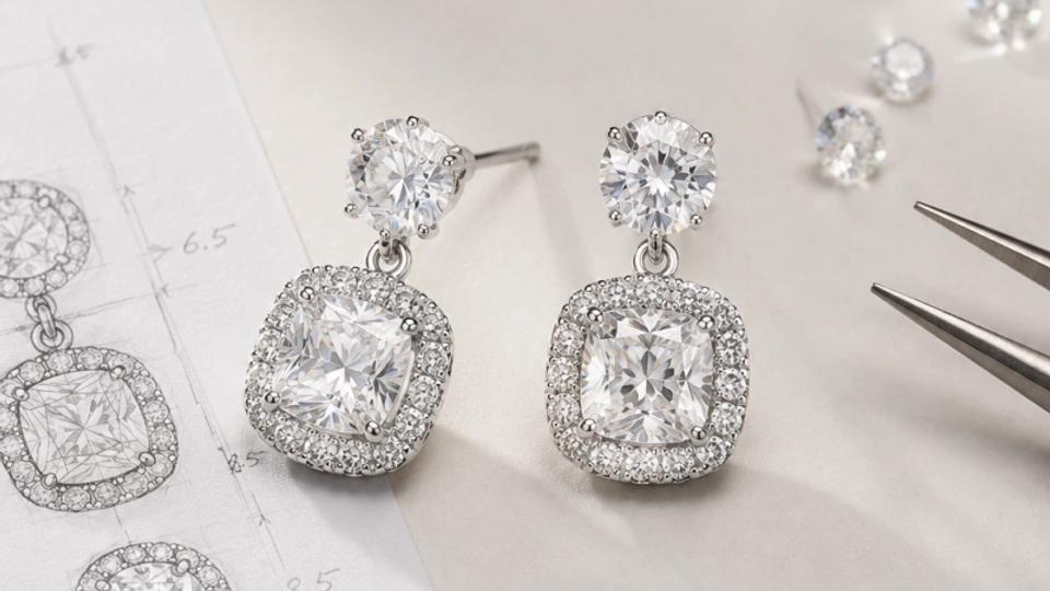 Manufacture stud, drop, and hoop earring designs