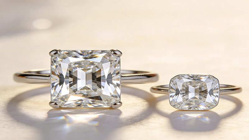 Engagement rings with radiant cut are one of th emost sophiticated designs