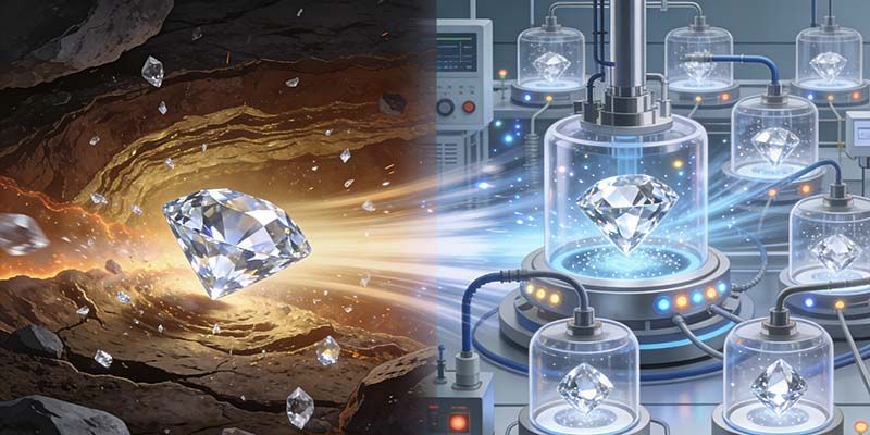 For natural diamonds it takes millions of years to grow a diamond and hoa shorter supply chain.