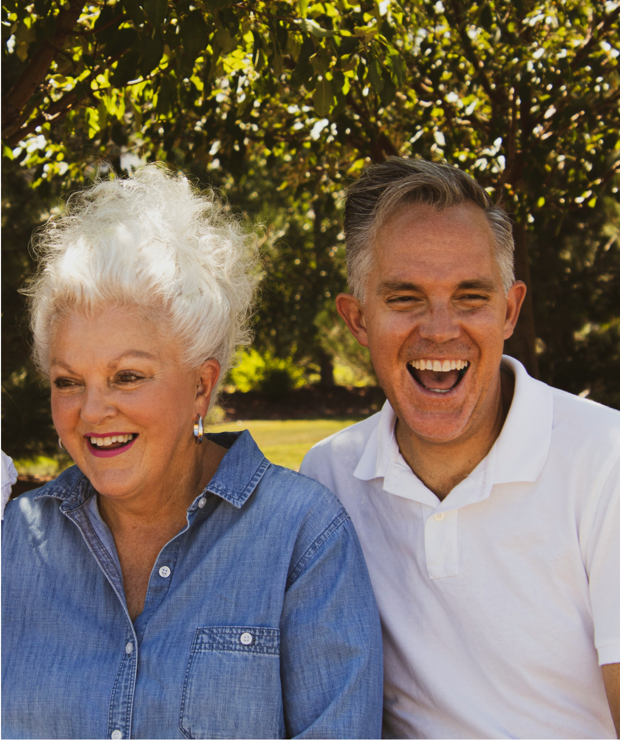 Retired couple smiling