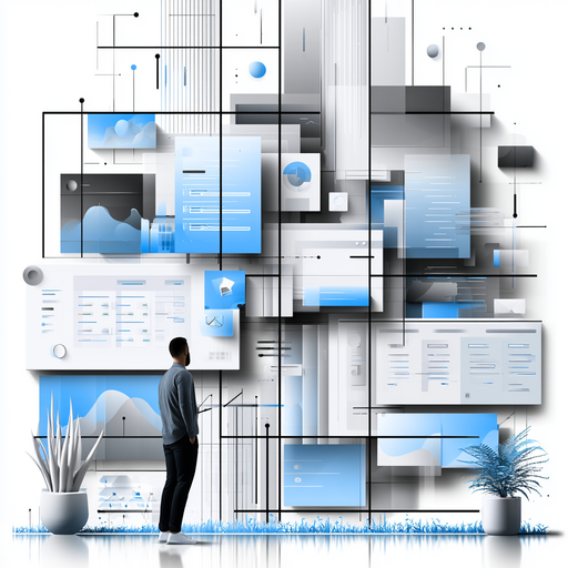 A business owner working alongside an advanced AI system that is actively managing tasks like scheduling, emails, and workflows across multiple screens. Realistic human + AI collaboration, clean modern design