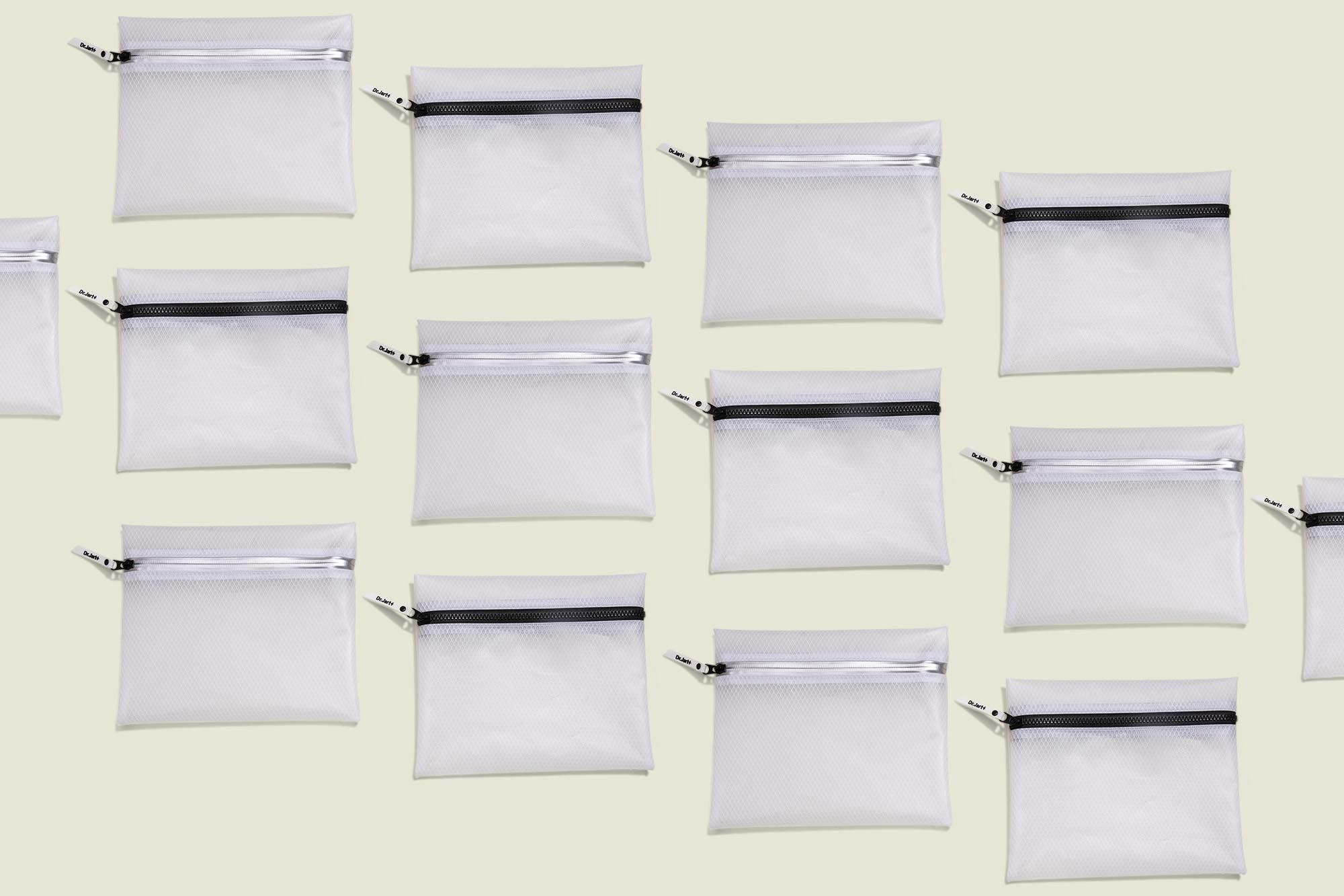 Collection of clear zip pouches 