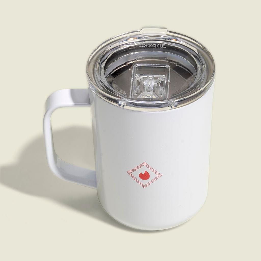 White handle cup 
