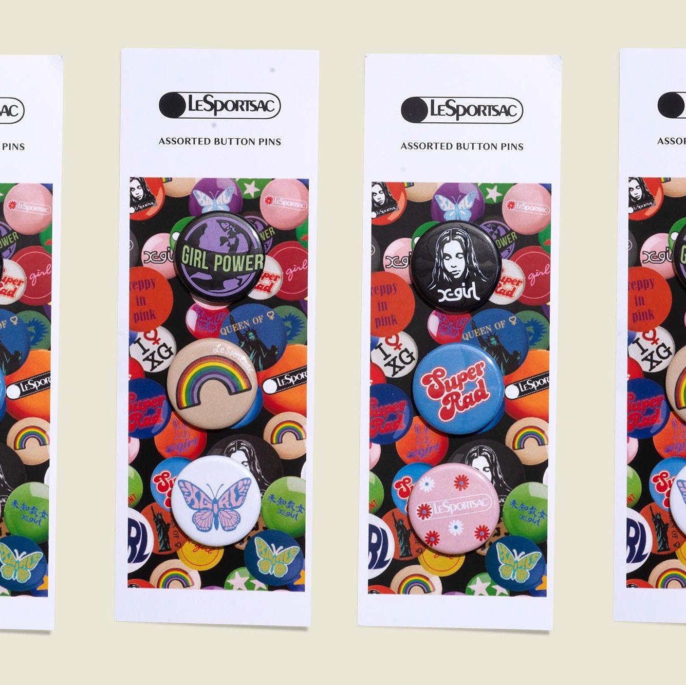 Custom packaging with pin buttons 