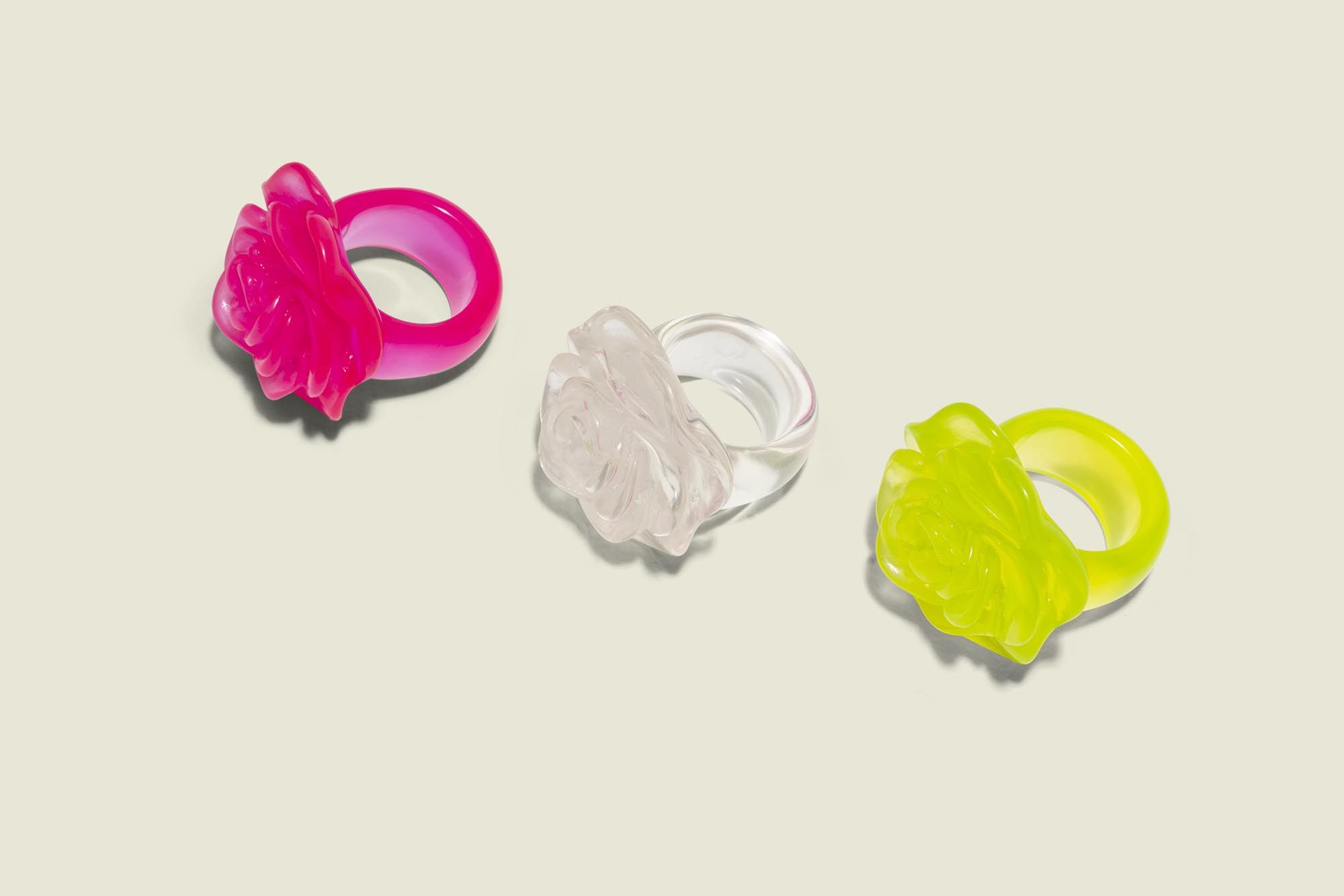 Floral shaped rings 
