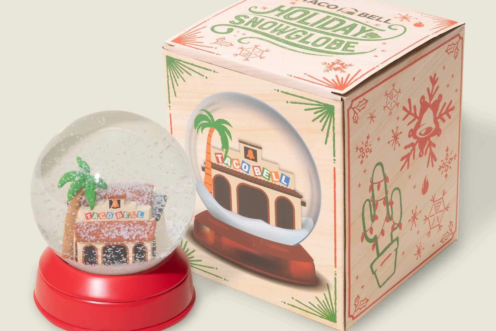 Custom packaging with snow globe 