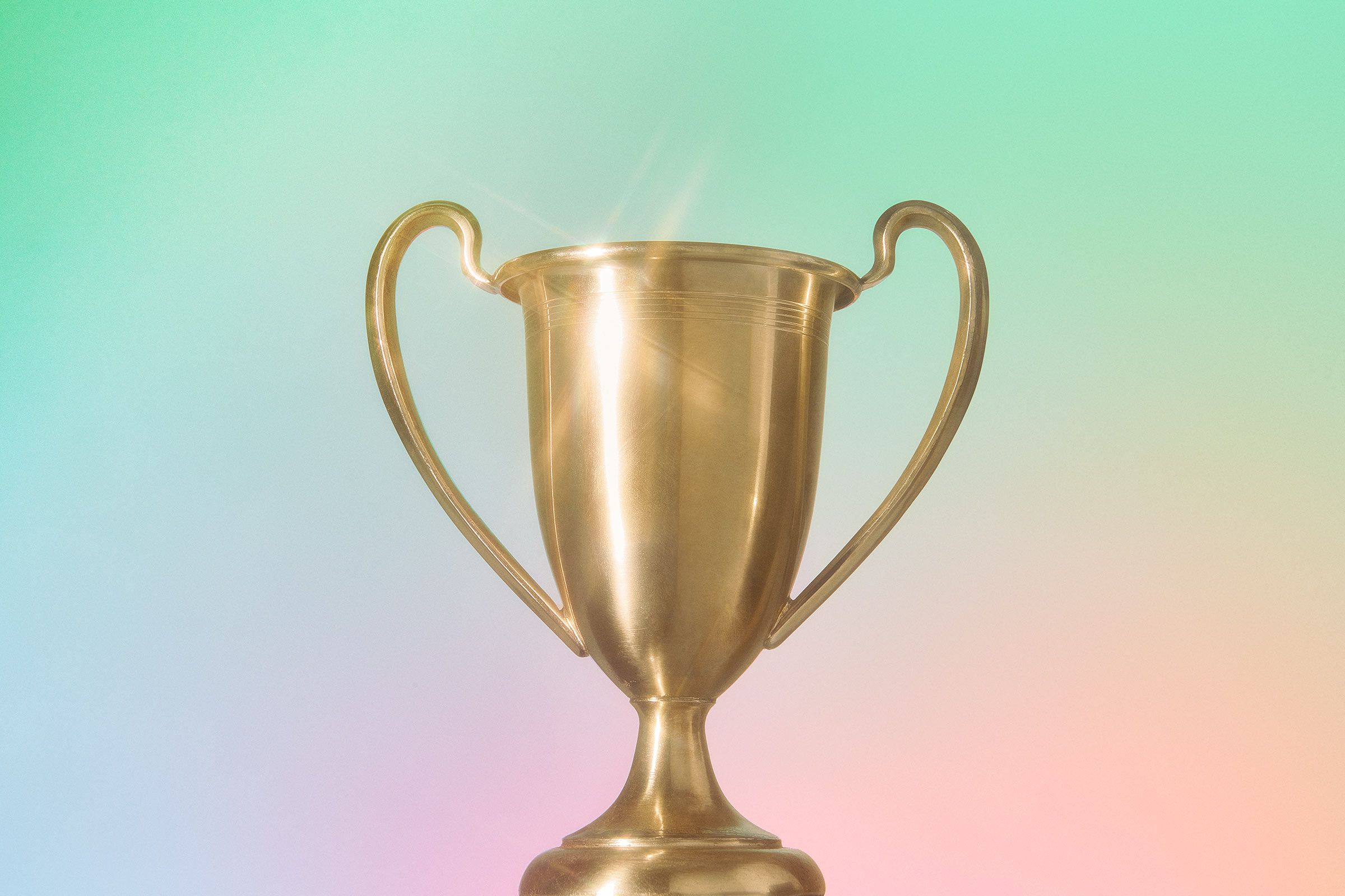 Trophy on a gradient background