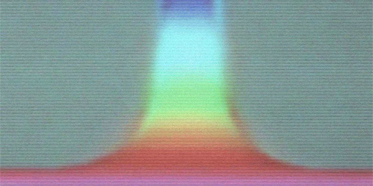 Colorful graphic with digital rainbow 