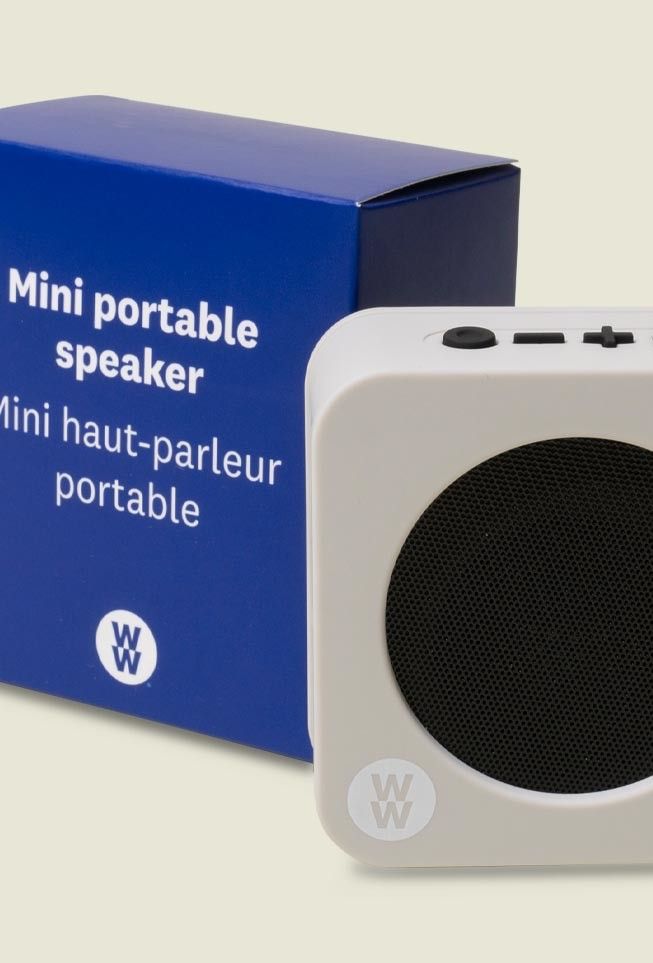 Custom packaging with portable speaker 