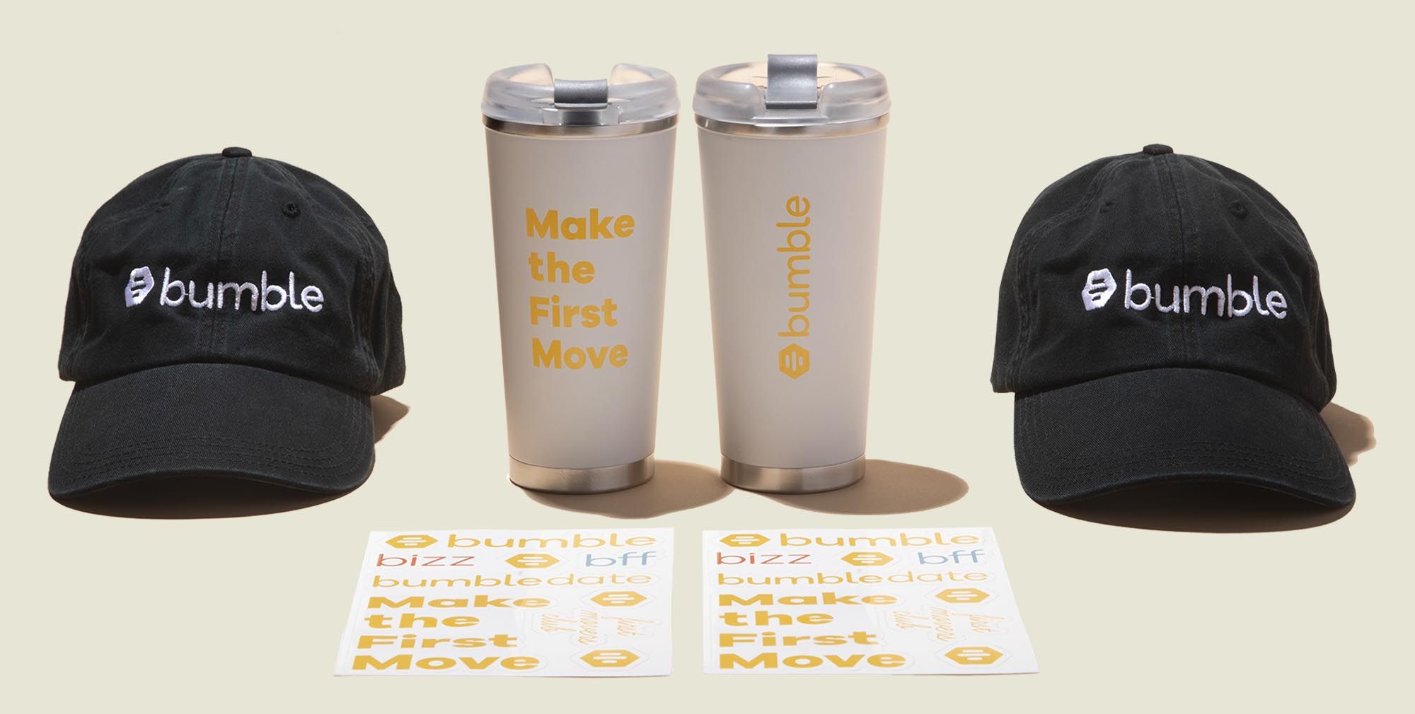 Water/coffee tumbler with hats and stickers 