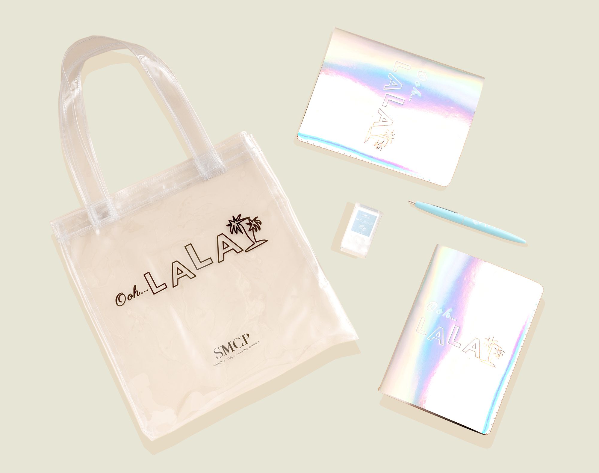 Tote bag with journals and pen 