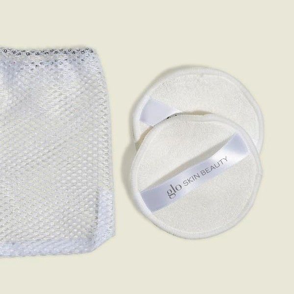 Drawstring pouch with makeup pads 