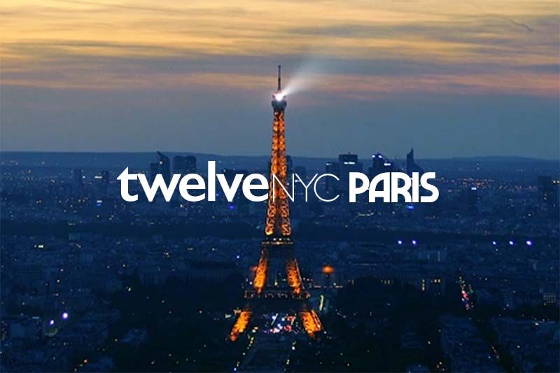 twelveNYC paris image with blue background and Eiffel tower 
