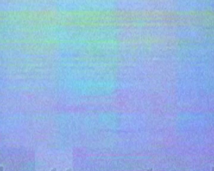Clouds with glitchy VHS effect 