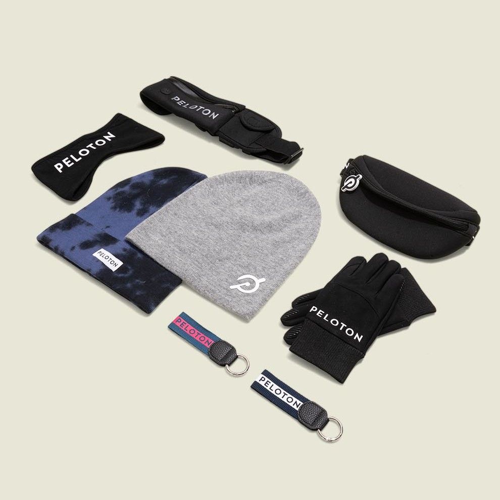 Beanies with fanny pack and exercise accessories 