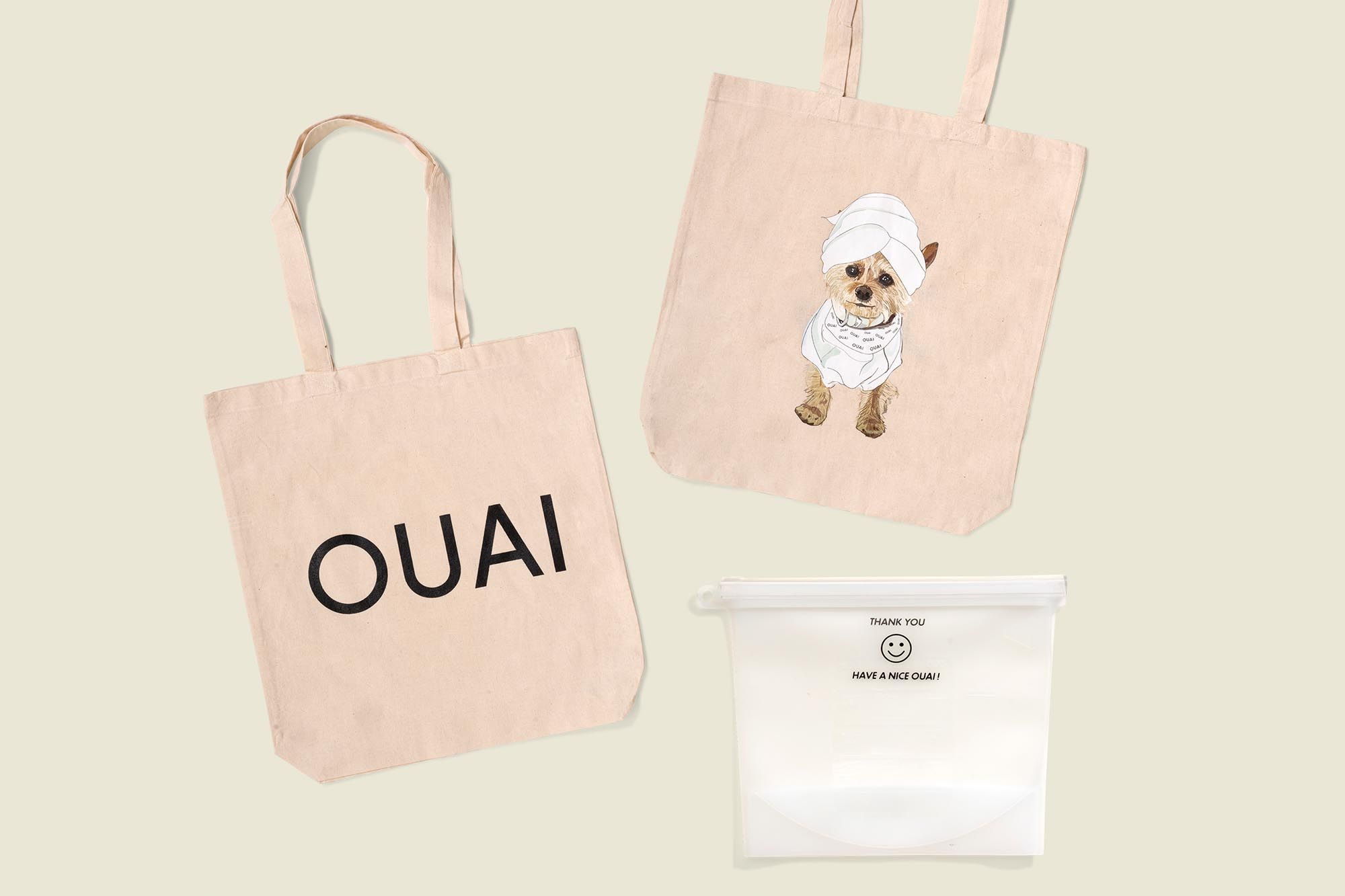 Set of tote bags with pouch 