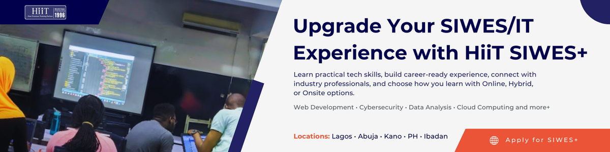 HIIT PLC SIWES+ tech training and internship opportunities for SIWES students in Nigeria