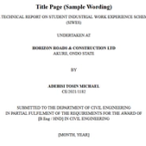 SIWES Technical Report for Civil Engineering / Construction (Free Sample + PDF/Word Download) 2026
