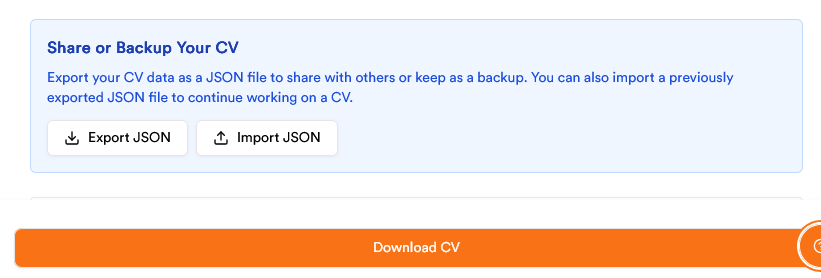 Export and download feature