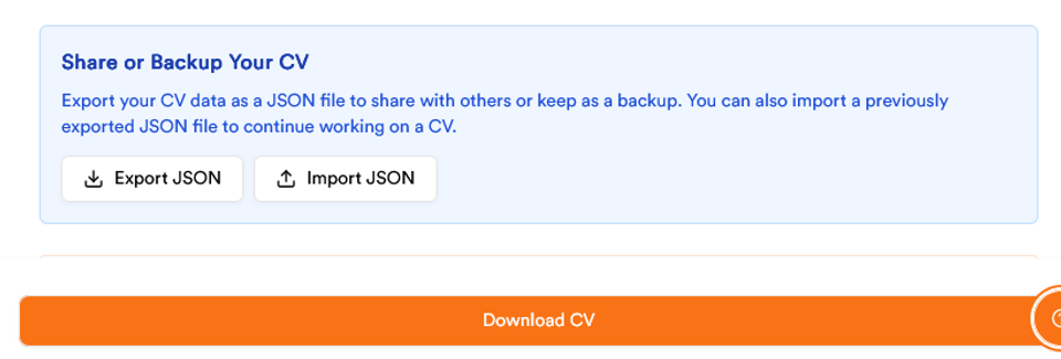 Export and download feature