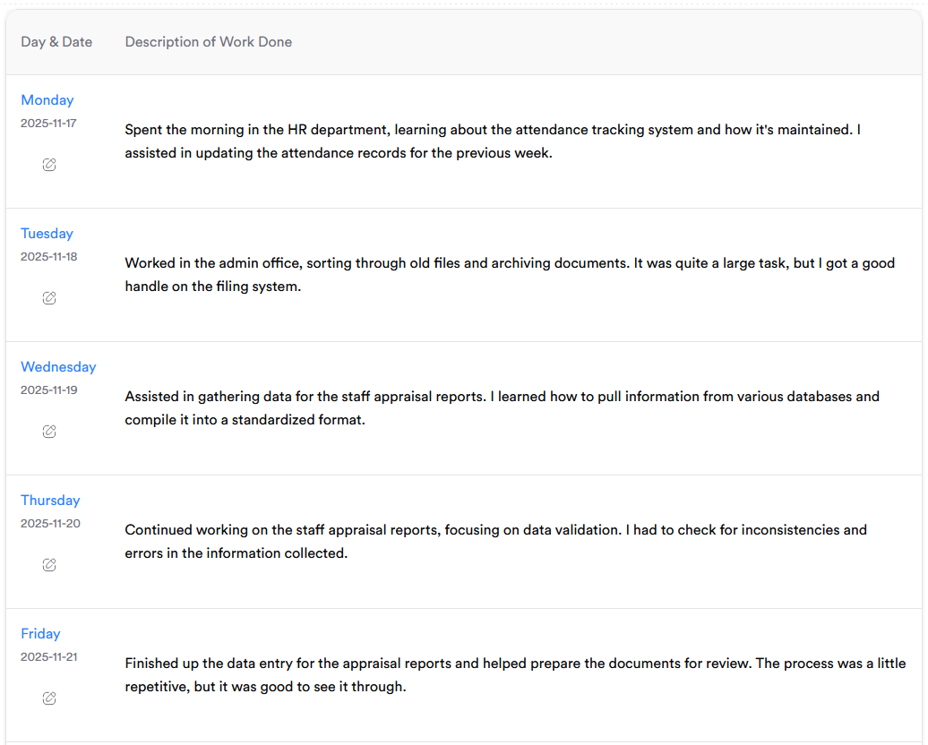 How to Fill Your SIWES Logbook as a Business Administration Student (Step-by-Step Guide + Examples)