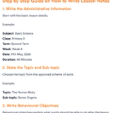 How to Write Lesson Notes for Primary School in Nigeria With Detailed Sample