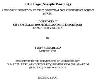SIWES Report for Microbiology Students (Free Sample + PDF/Word Download) 2026
