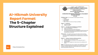 Al-Hikmah University SIWES Report Format: The 5-Chapter Structure Explained