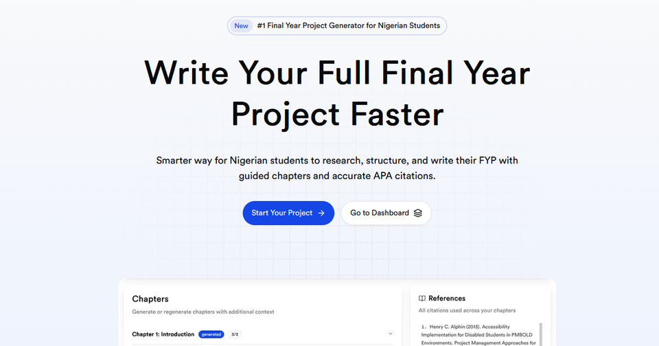 MonoEd Final Year Project Generator