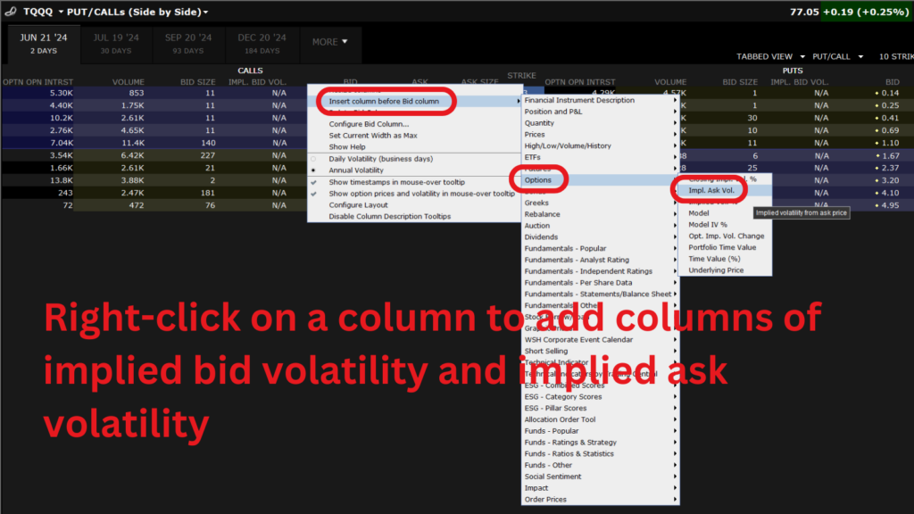 Compare Options' Implied Volatility with Historical Volatility 4