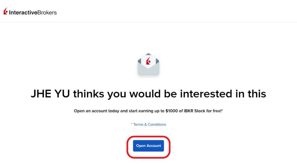 Interactive Brokers Account Opening with a bonus link