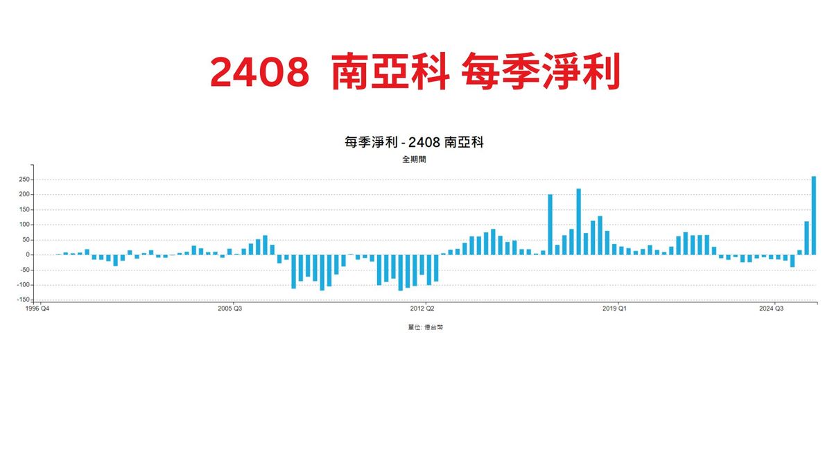 2408 南亞科 每季淨利