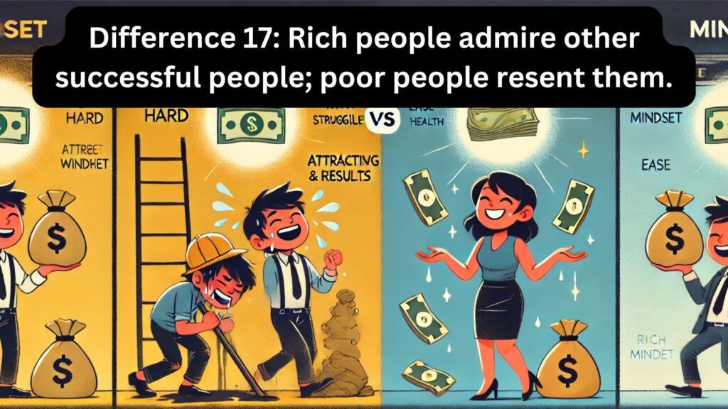 Difference 17: Rich people admire other successful people; poor people resent them.