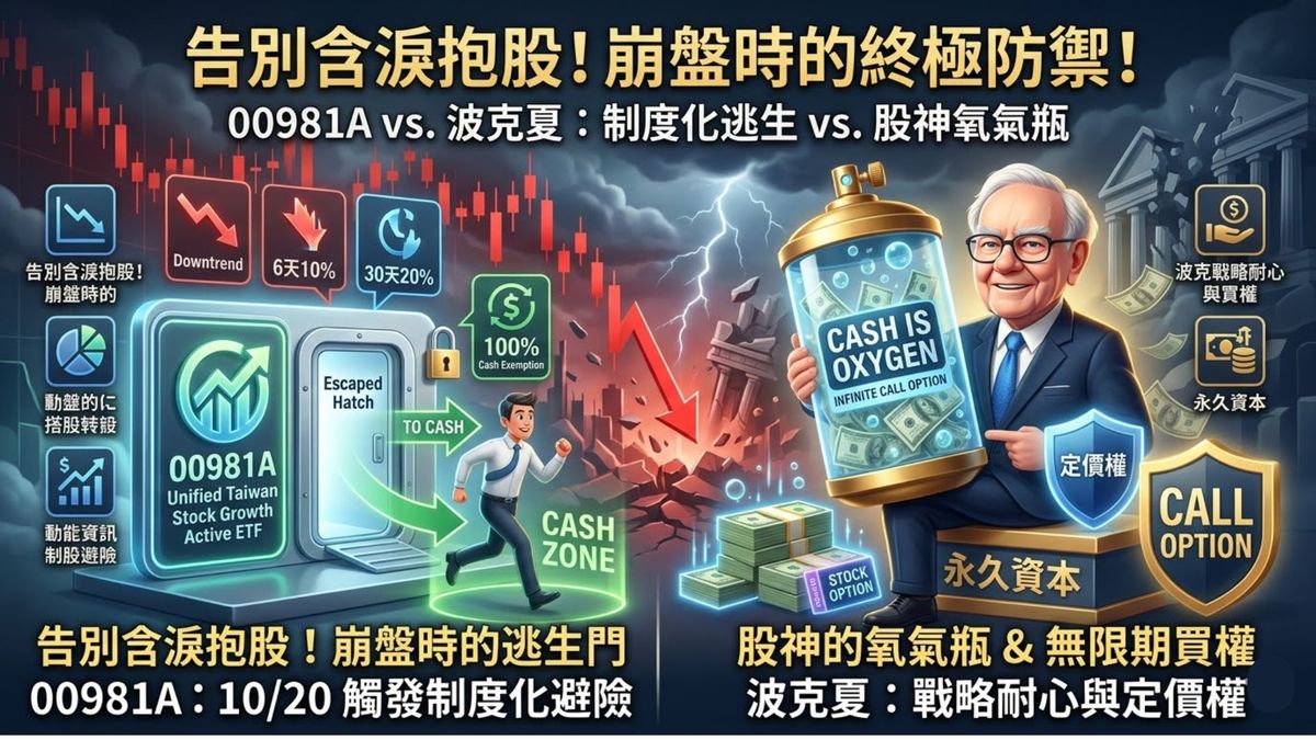當市場大崩盤,主動式 ETF 真的能空手避險嗎 00981A 持股下限與特殊情形避險機制 Cover