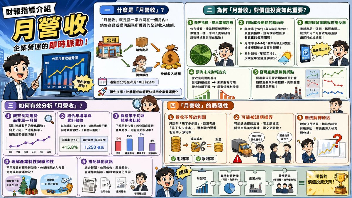 財報指標介紹 月營收