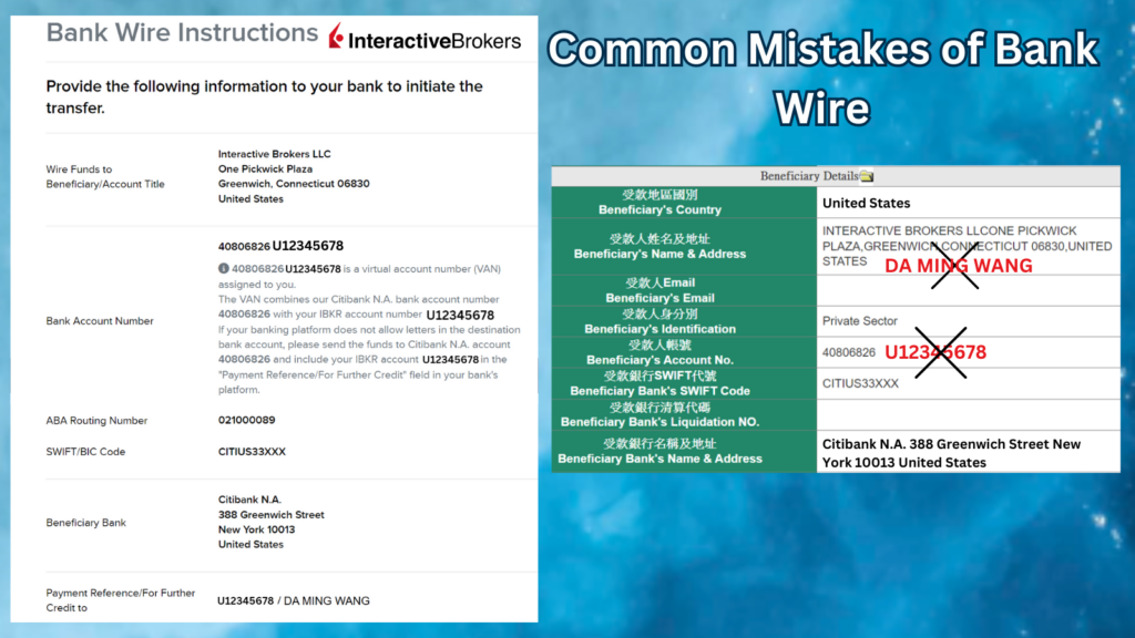 Common Mistakes of Bank Wire