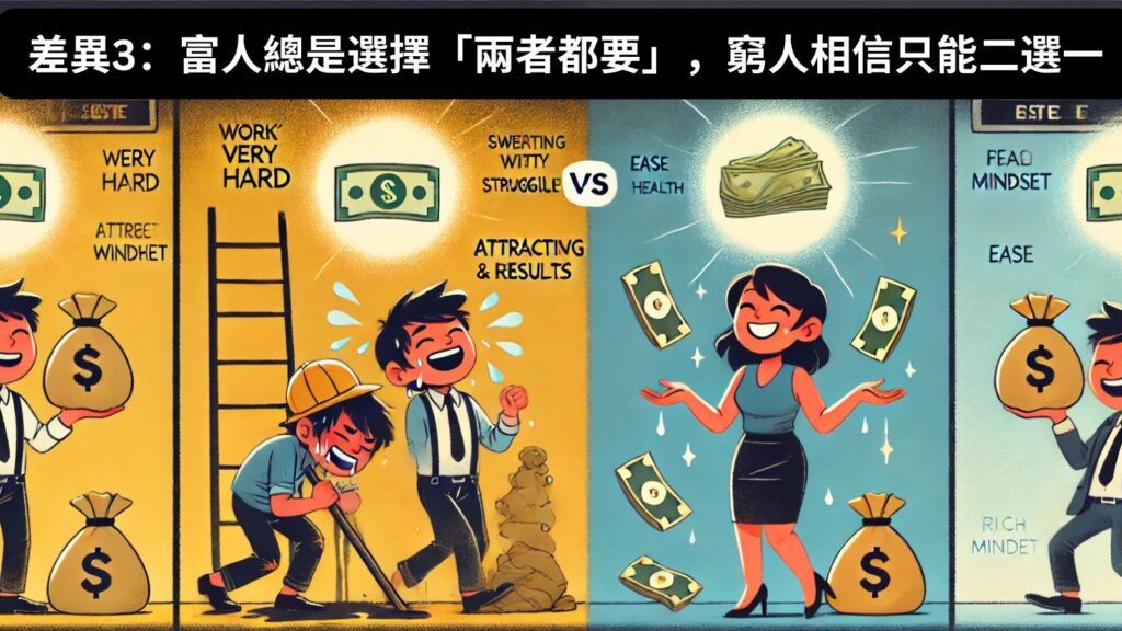 差異3：富人總是選擇「兩者都要」，窮人相信只能二選一