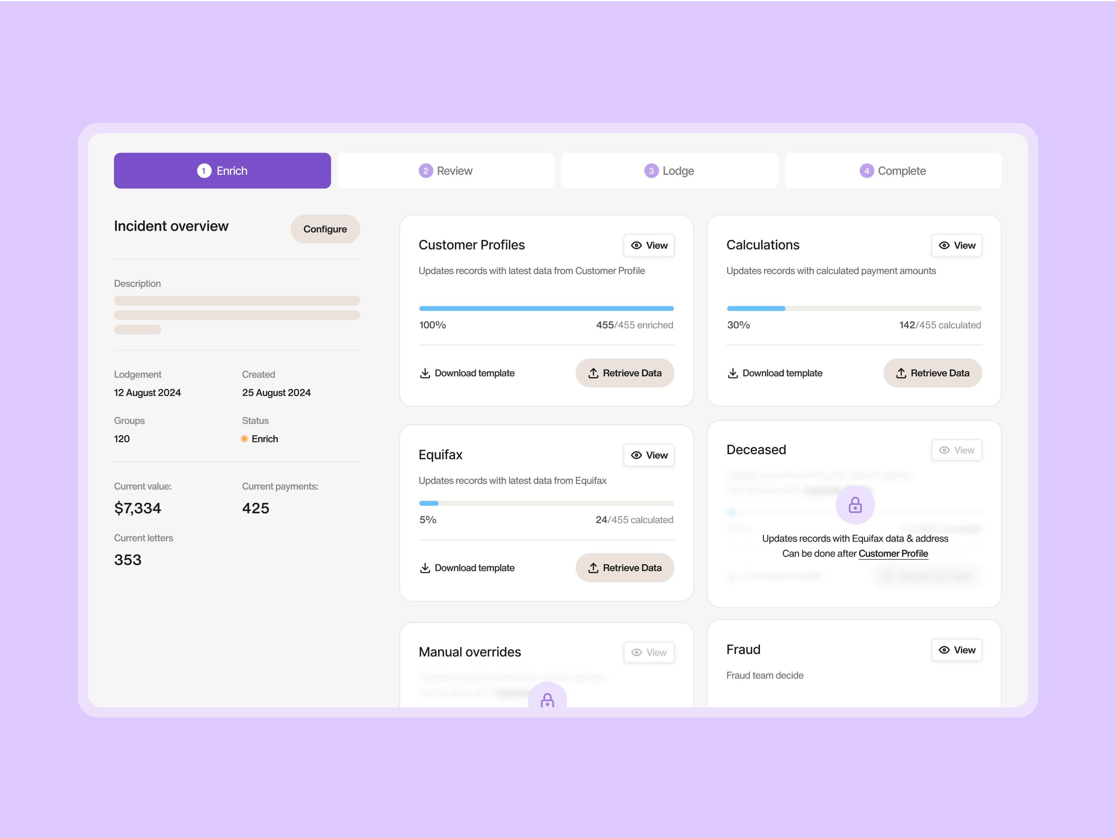 Bluline dashboard