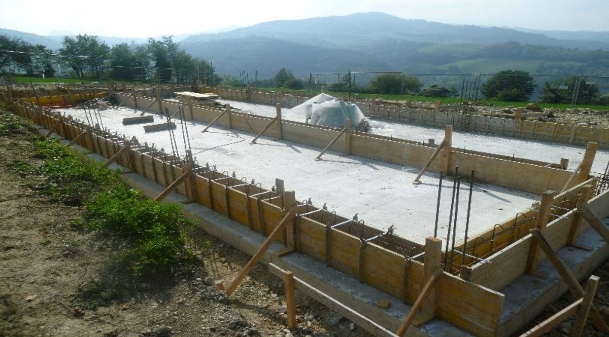 Fabbricato di servizio: Casseforme delle fondazioni